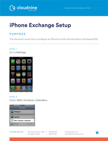 IPhone Exchange Setup