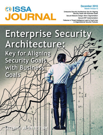 Enterprise Security Architecture: Key For Aligning Secure .