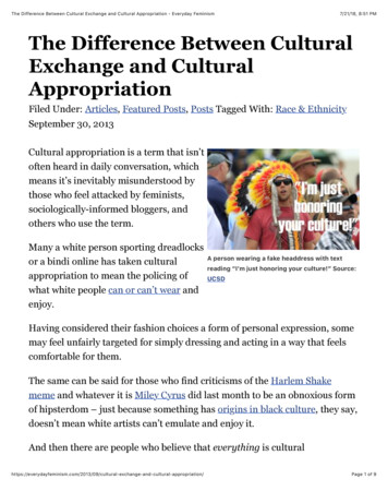 The Difference Between Cultural Exchange And Cultural Appropriation