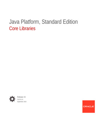 Core Libraries Java Platform, Standard Edition
