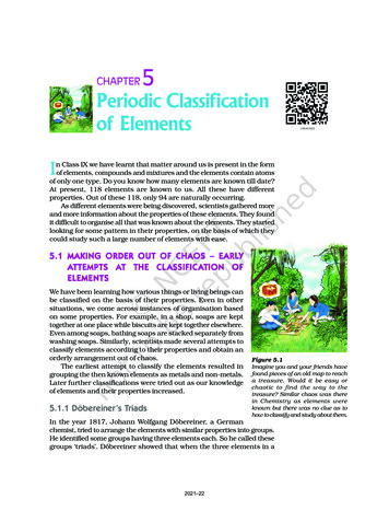 CHAPTER5 Periodic Classification Of Elements