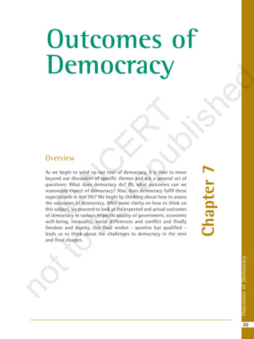 Outcomes Of Democracy