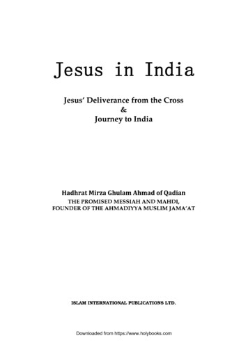 Jesus In India - Islam Ahmadiyya