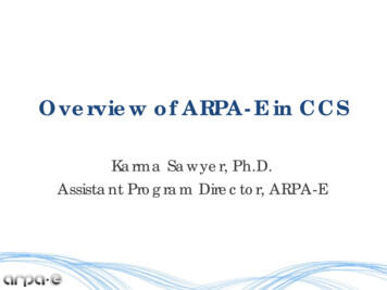 Overview Of ARPA -E In CCS