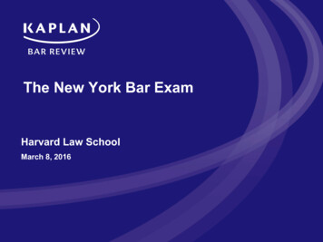 The New York Bar Exam - Harvard Law School