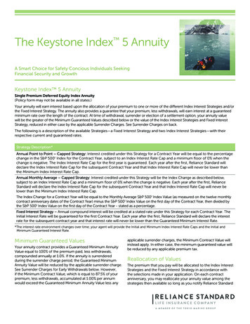 The Keystone Index 5 Annuity - Reliance Standard