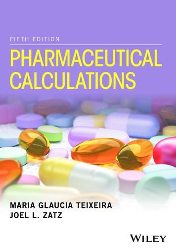 FIFTH EDITION PHARMACEUTICAL CALCULATIONS