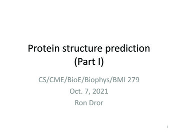 Protein Structure Prediction (Part I)