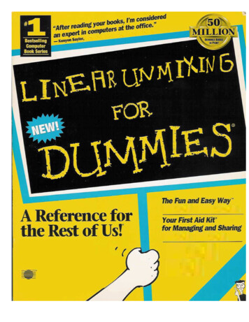 Linear Unmixing For Dummies - Hopkins Medicine