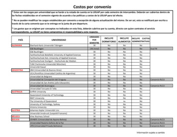 Costos Por Convenio - Udlap.mx