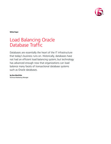Load Balancing Oracle Database Traffic F5 White 