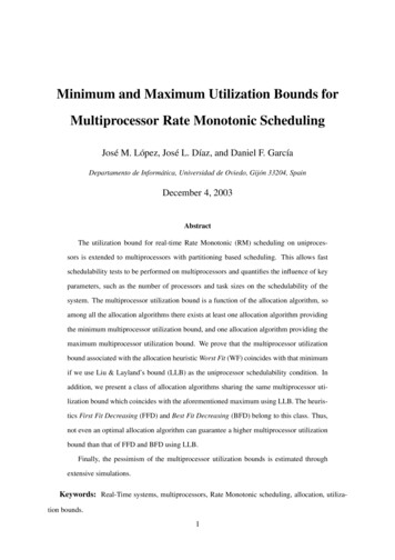 Minimum And Maximum Utilization Bounds For Multiprocessor Rate .