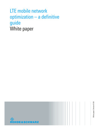 LTE Mobile Optimization - A Definitive Guide - White Paper