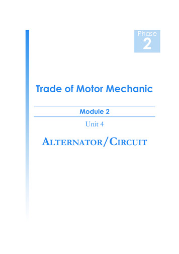 Trade Of Motor Mechanic - ECollege