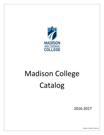 Madison College 2016-2017 Course Catalog