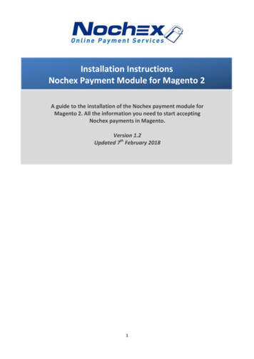Installation Instructions Nochex Payment Module For Magento 2