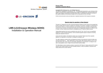 LWS (LG-Ericsson Wireless SOHO) Installation & Operation Manual