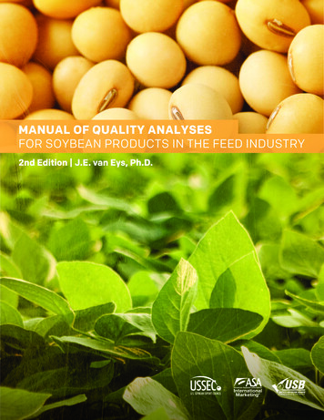 MANUAL OF SOY QUALITY ANALYSES - Home - U.S. Soybean .