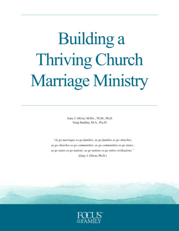 Building A Thriving Church Marriage Ministry