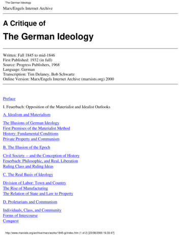 The German Ideology - Marxists