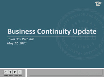 Business Continuity Update - CTPF