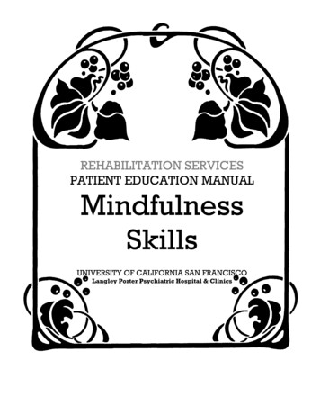 Mindfulness Skills Manual - UCSF Department Of Psychiatry