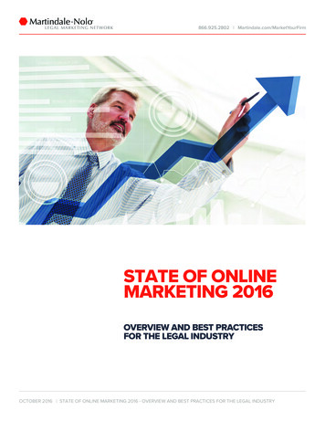 STATE OF ONLINE MARKETING 2016 - Martindale