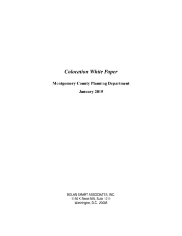 Colocation White Paper - Montgomery Planning
