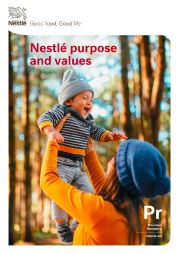 Nestlé Purpose And Values