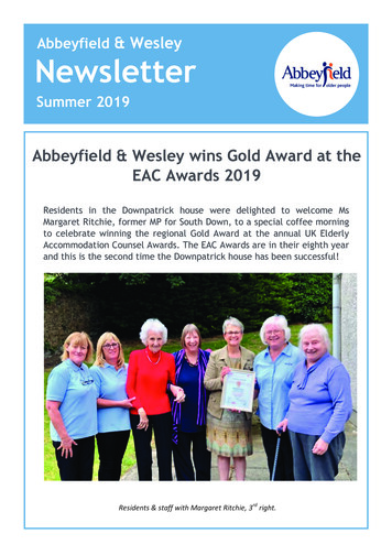 Abbeyfield & Wesley Newsletter