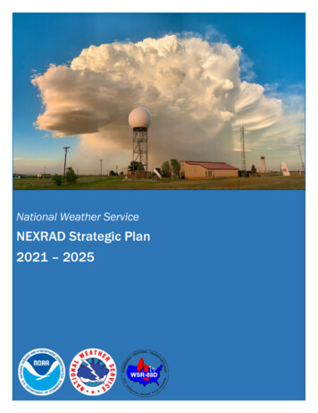 NEXRAD Strategic Plan 2021-2025 V4 - Radar Operations Center