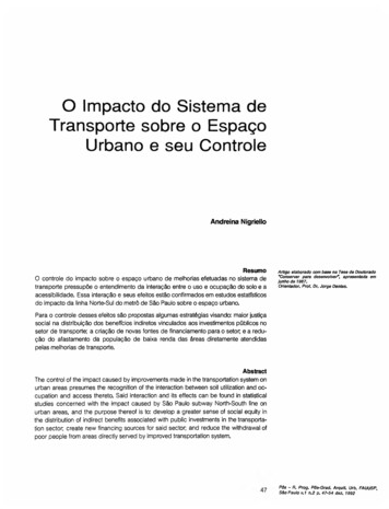 O Impacto Do Sistema De Transporte Sobre O Espaço Urbano E . - Napplac
