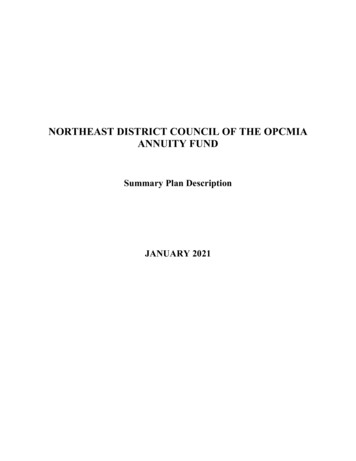 Northeast District Council Of The Opcmia Annuity Fund