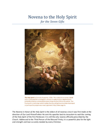 Novena To The Holy Spirit - Catholictruth 