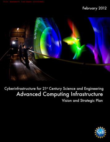 Century Science And Engineering Advanced Computing Infrastructure - NSF