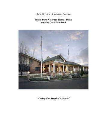 Idaho State Veterans Home - Boise Nursing Care Handbook
