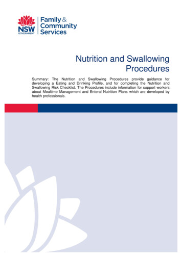 Nutrition And Swallowing Procedures