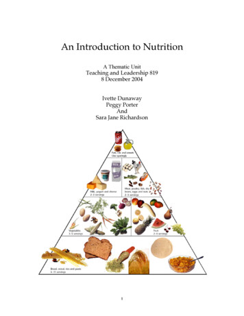 An Introduction To Nutrition - University Of Kansas