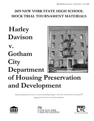 Harley Davison V. Gotham Of Housing Preservation