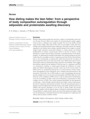 How Dieting Makes The Lean Fatter: From A Perspective Of .