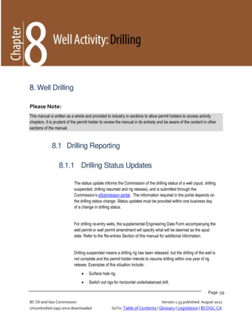 8. Well Drilling - BCOGC
