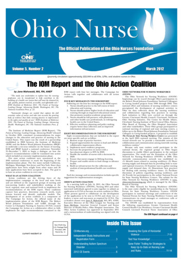 The IOM Report And The Ohio Action Coalition