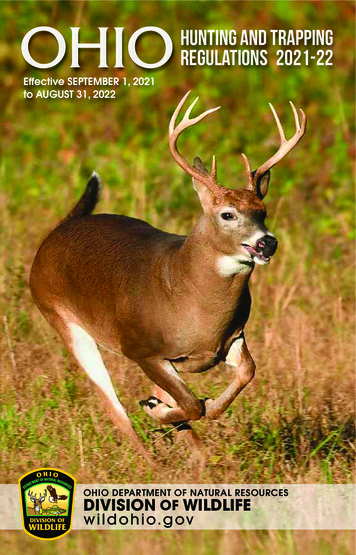 OHIOHUNTING AND TRAPPING REGULATIONS 202122