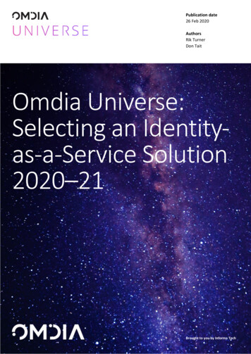 Omdia Universe: Selecting An Identity-as-a-Service Solution 2020 . - Okta