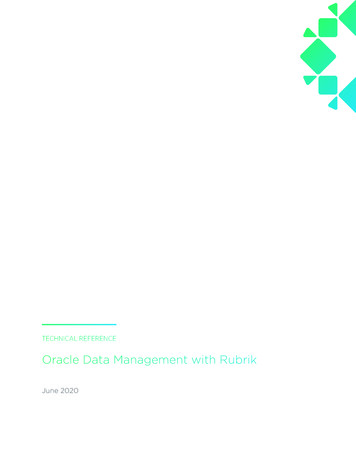 Oracle Data Management With Rubrik