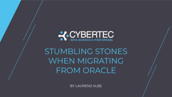 From Oracle When Migrating Stumbling Stones - Fosdem