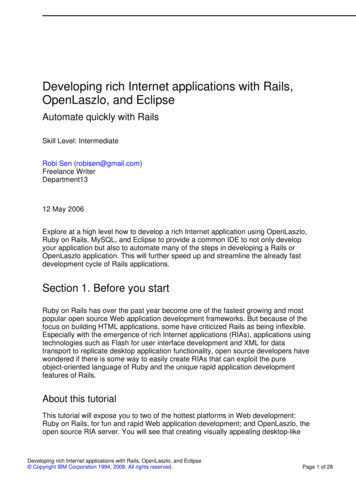 Developing Rich Internet Applications With Rails .
