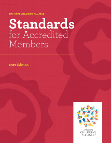 National Children's Alliance Standards For Accredited .