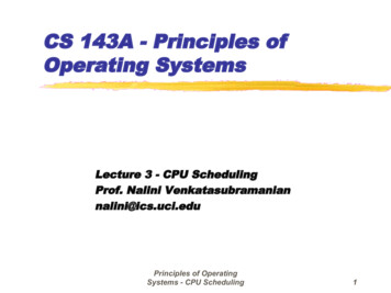 CS 143A - Principles Of Operating Systems