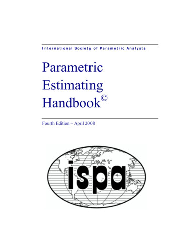 Parametric Estimating Handbook, 4th Edition
